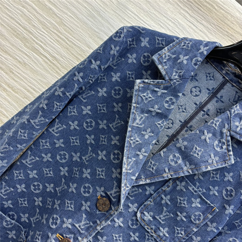l0vis Vvtt0n lv jacquard denim suit jacket replica clothes
