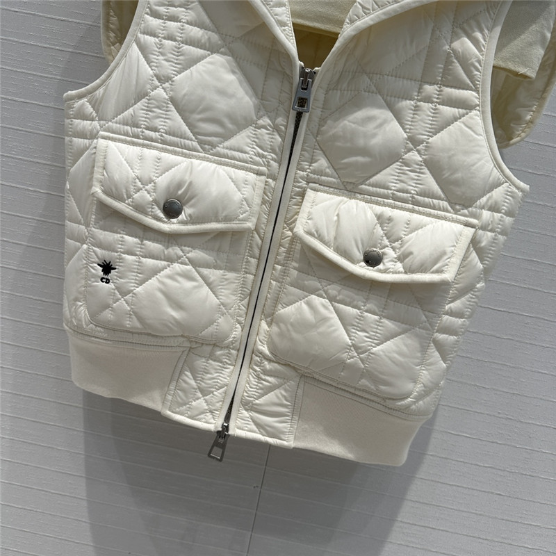 D10r rattan check quilted padded vest jacket replica clothes