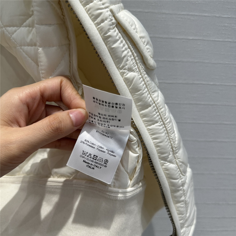 D10r rattan check quilted padded vest jacket replica clothes