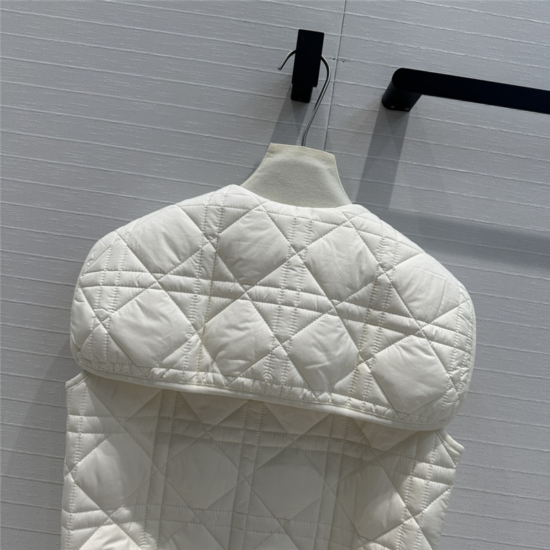 D10r rattan check quilted padded vest jacket replica clothes