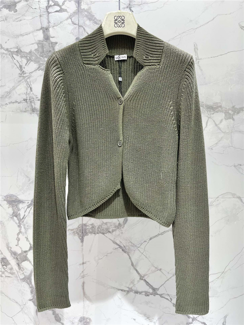 L0ew* ribbed wool cardigan replica designer clothes
