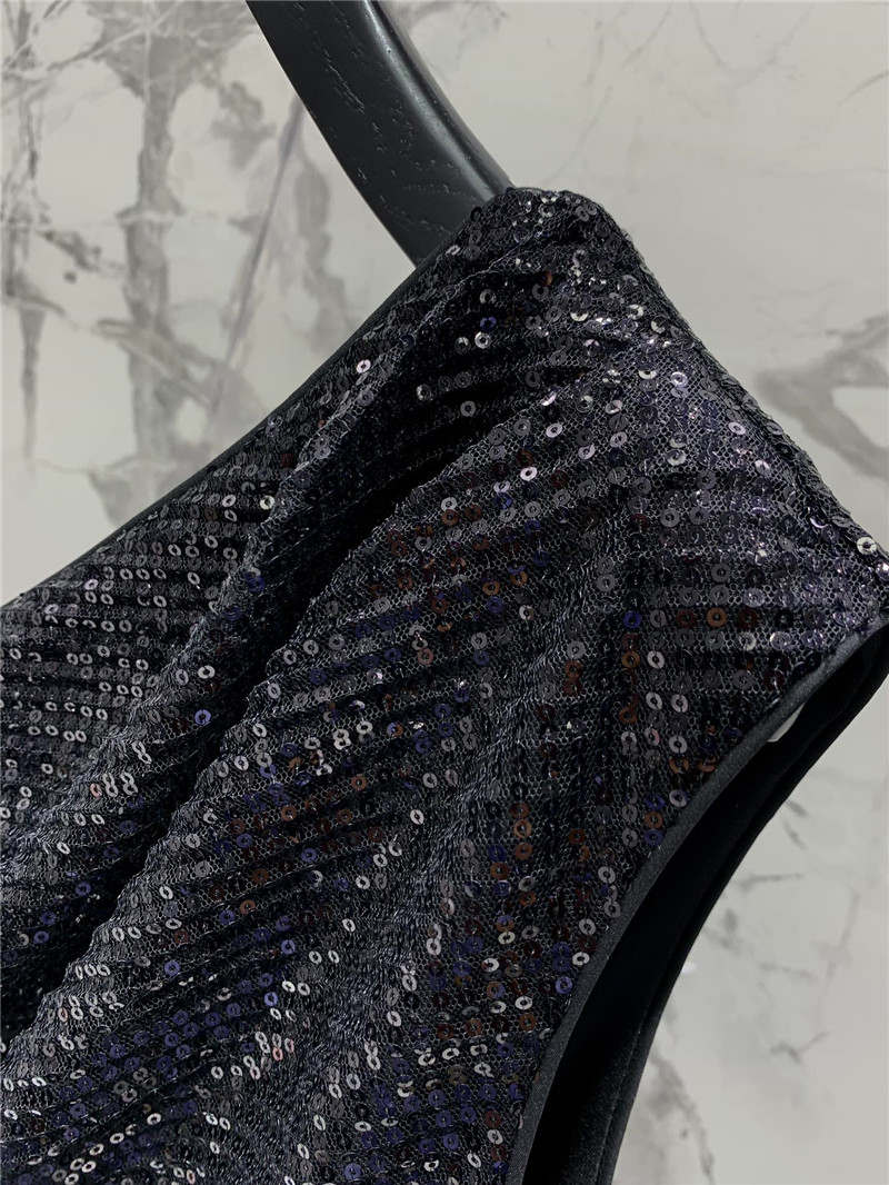 Y51 one-shoulder sequined mesh skirt replica d&g clothing