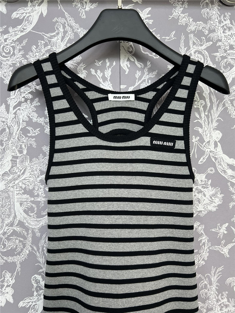 M1um1u letter striped stretch dress replica clothes