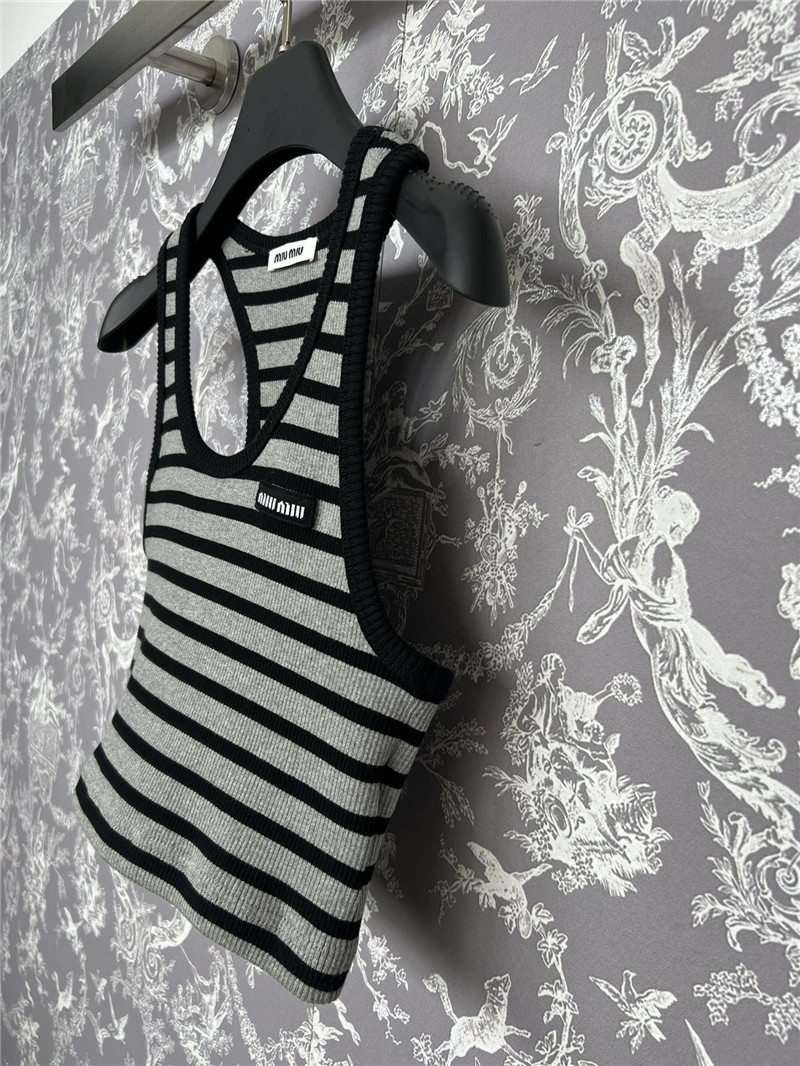 M1um1u letter stripe elastic suspenders back replica d&g clothing