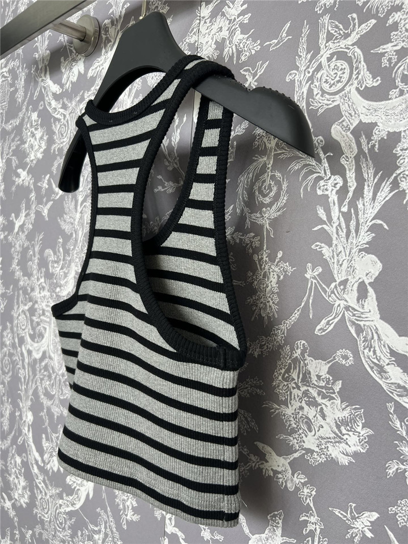 M1um1u letter stripe elastic suspenders back replica d&g clothing