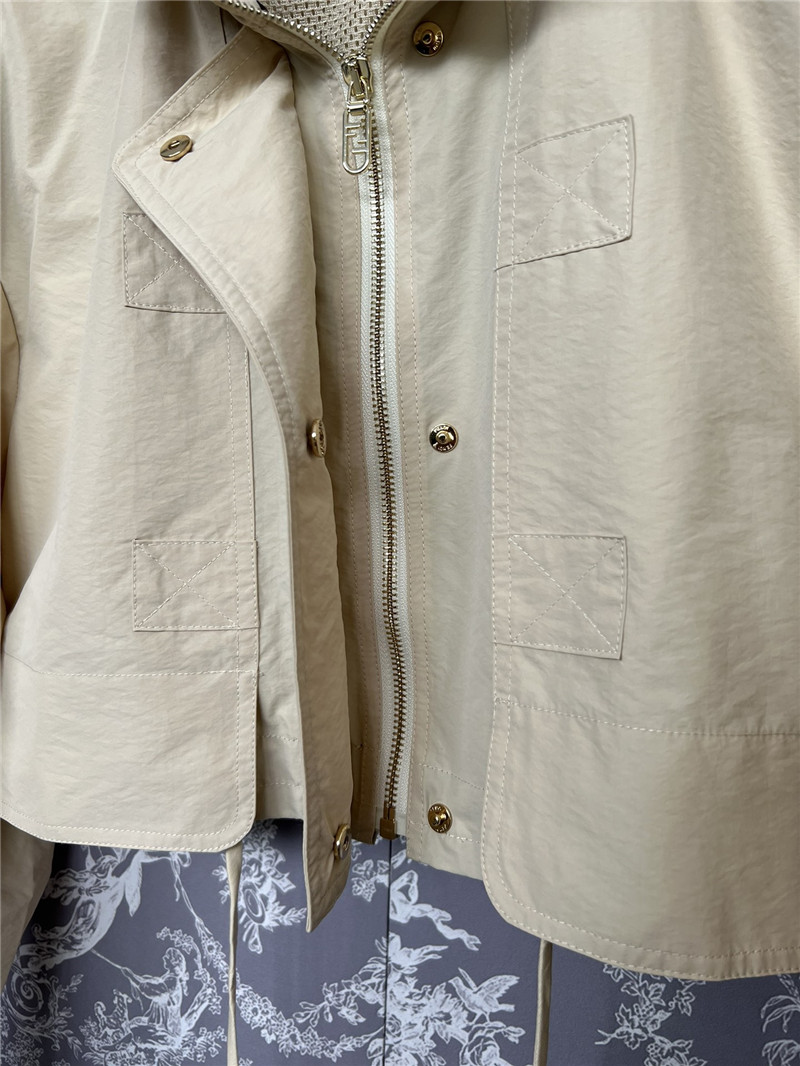 F**di stand collar coat replicas clothes