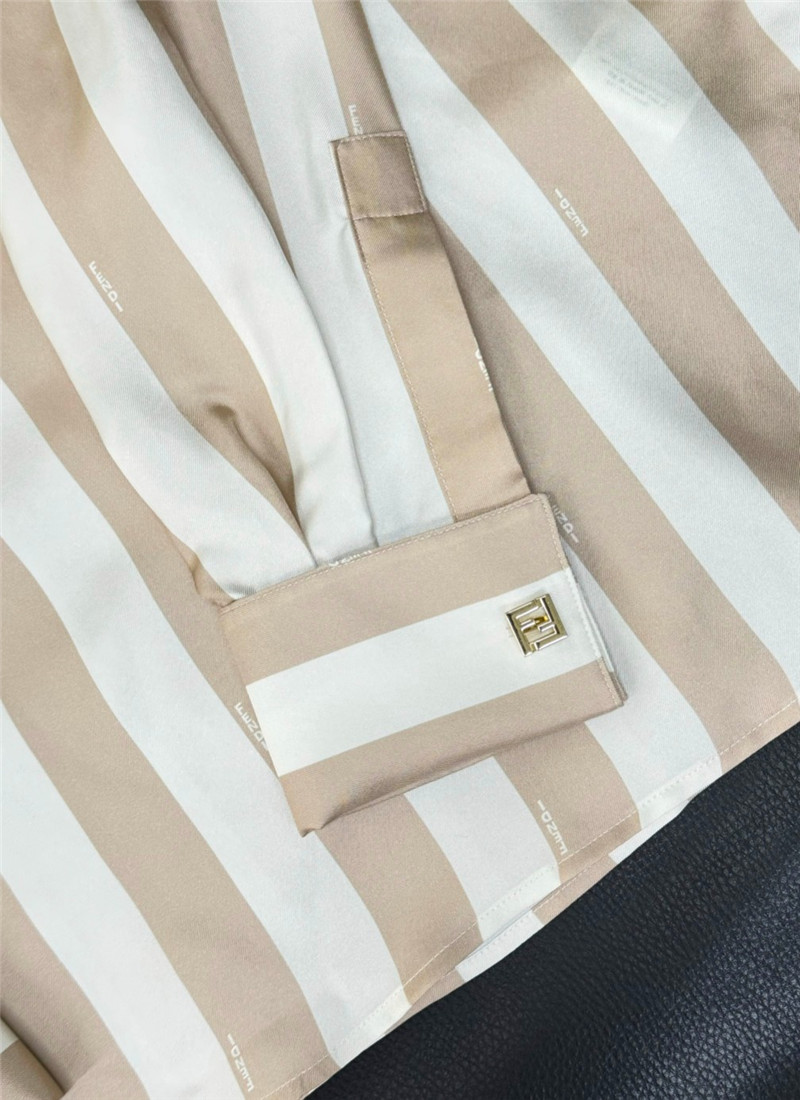 F**di printed silk shirt replica d&g clothing