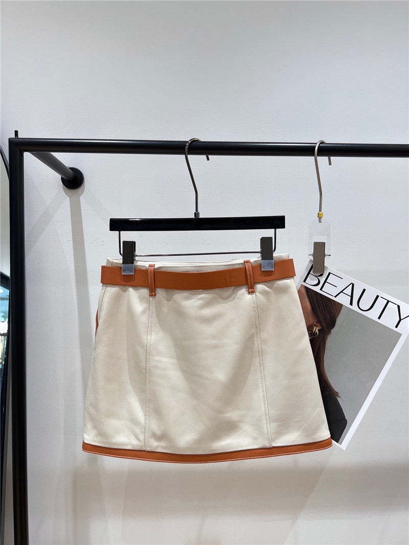 M1um1u new leather skirt replica d&g clothing