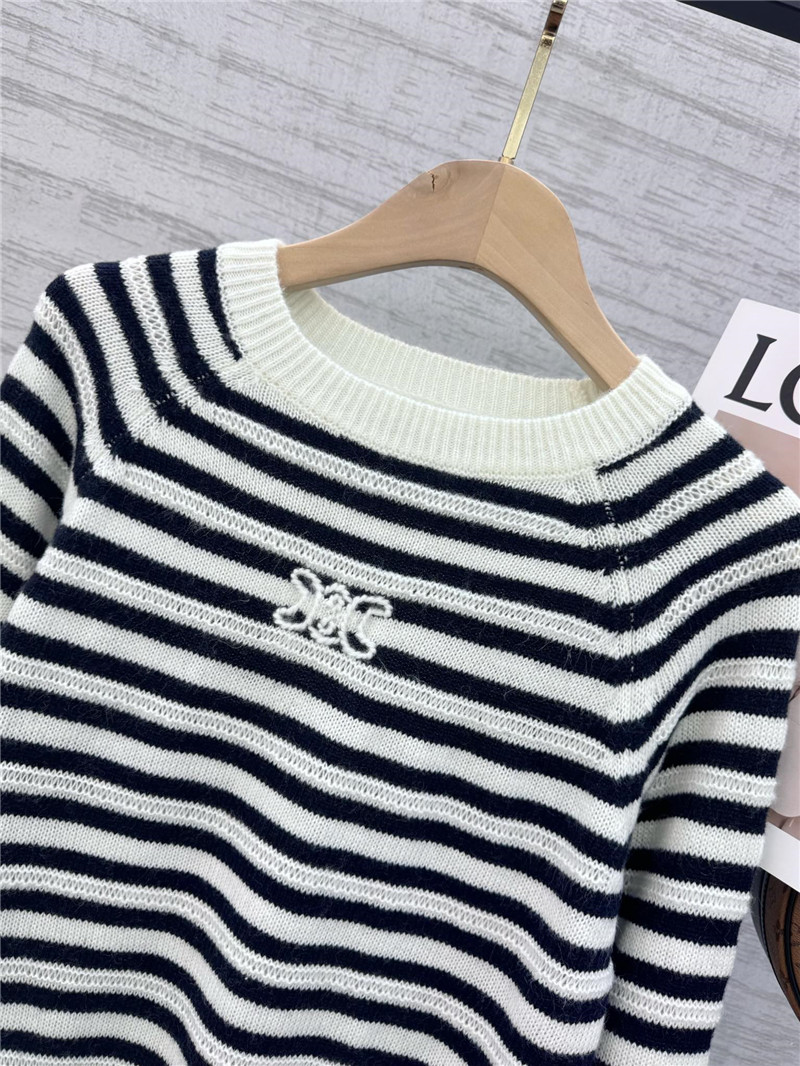 Ce1i*e striped mohair knitted sweater replica clothes