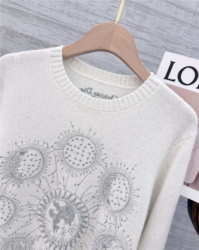 D10r starry sky embroidered pullover sweater