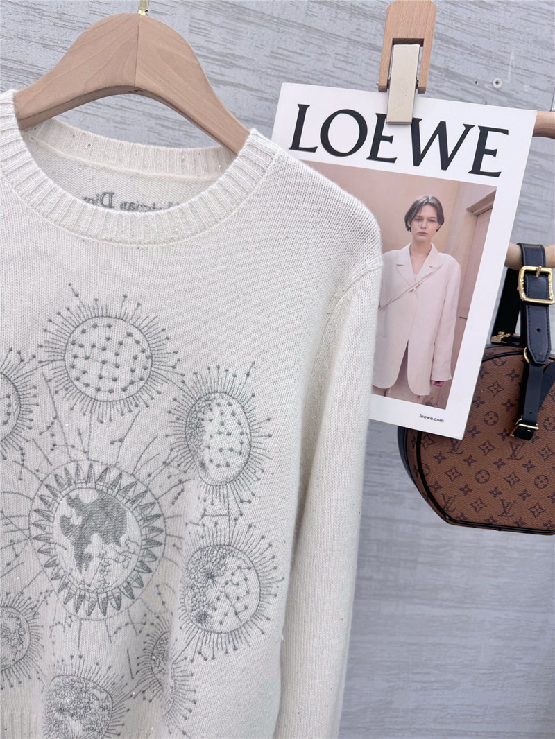 D10r starry sky embroidered pullover sweater