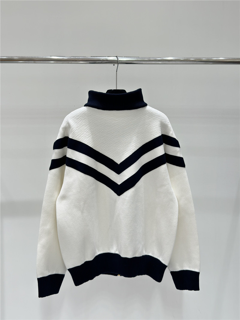 l0vis Vvtt0n lv stand collar zipper knitted cardigan replica clothes