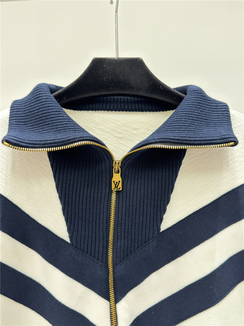 l0vis Vvtt0n lv stand collar zipper knitted cardigan replica clothes