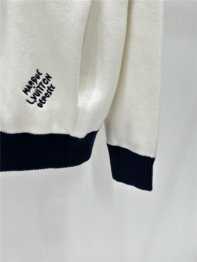 l0vis Vvtt0n lv stand collar zipper knitted cardigan replica clothes