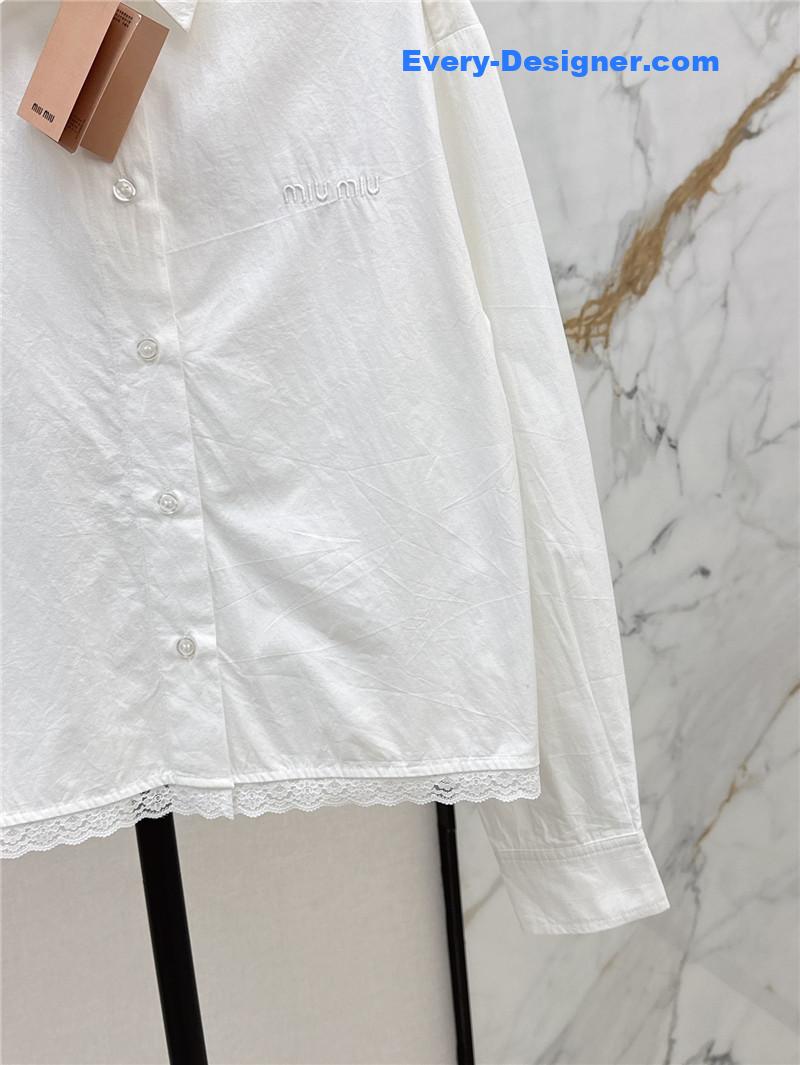 M1um1u lace minimalist shirt replica d&g clothing