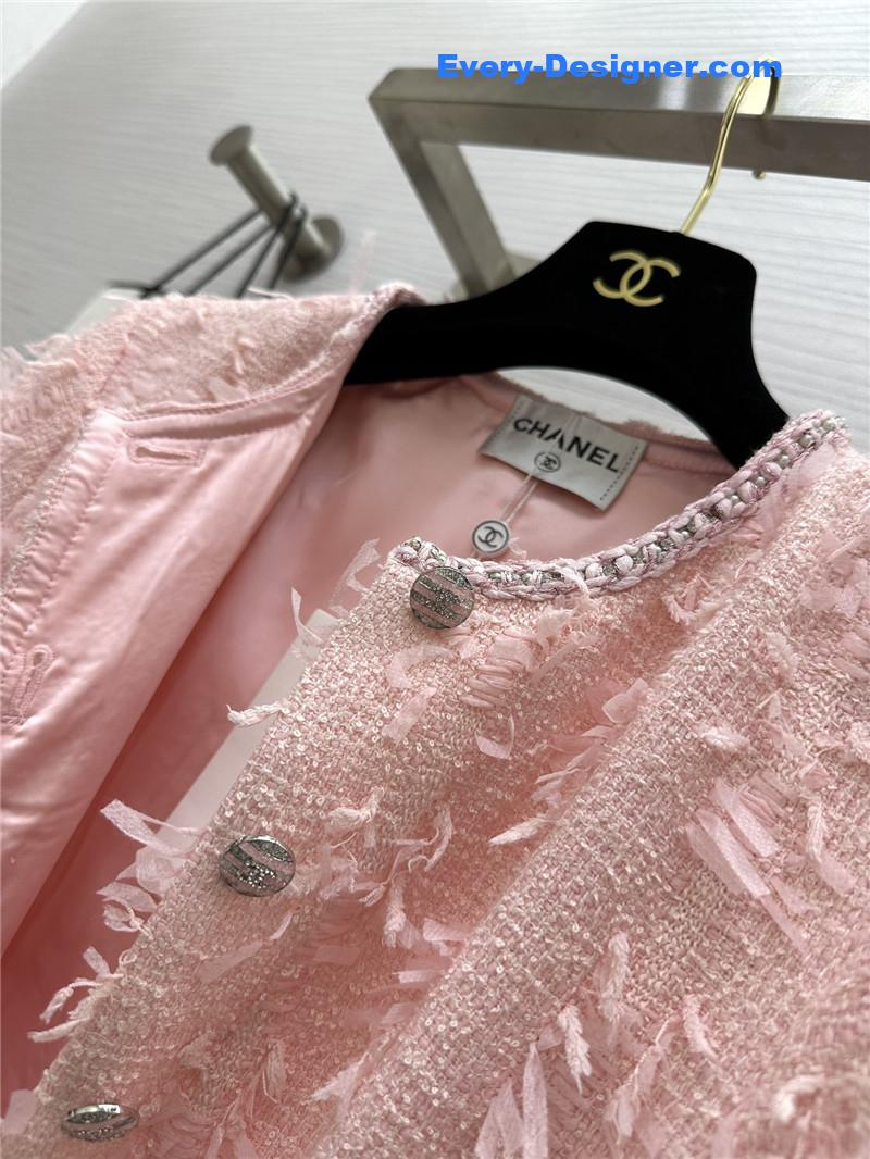 Ch**el woven soft tweed jumpsuit replica d&g clothing