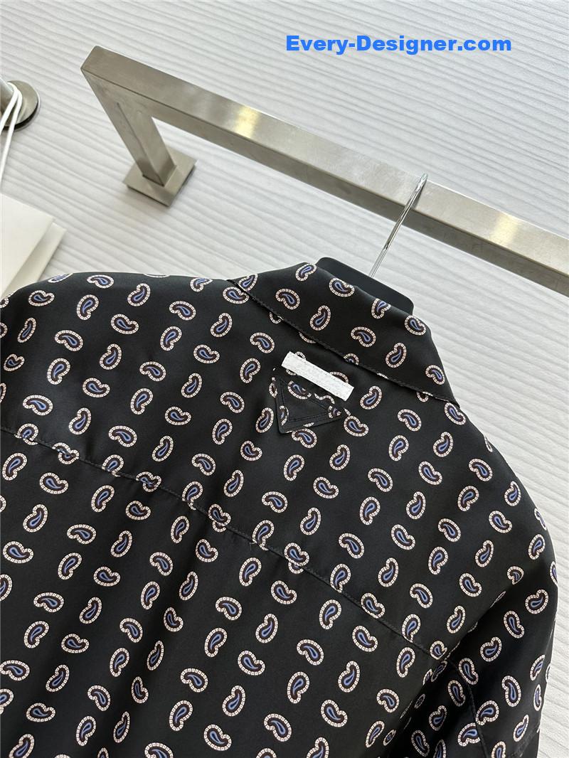 Pra*a silk printed shirt replica d&g clothing