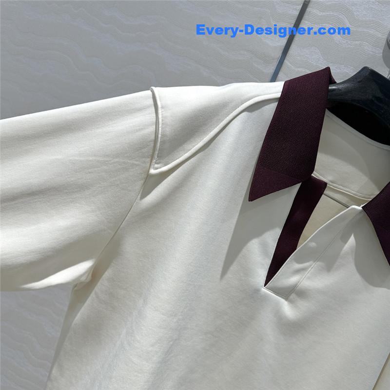 Pra*a sports lapel sweatshirt replica d&g clothing