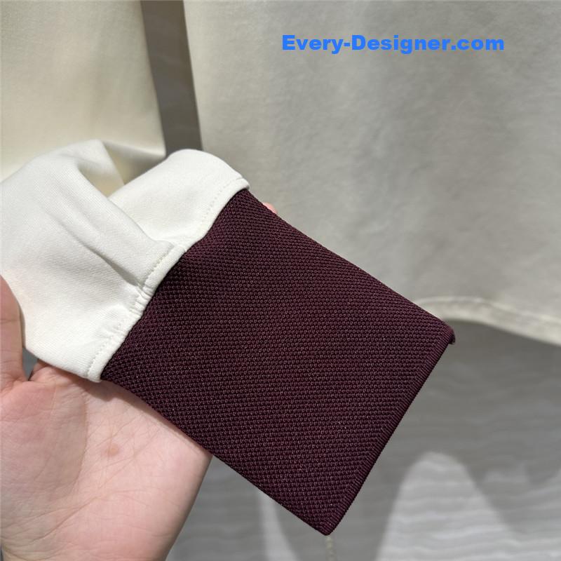 Pra*a sports lapel sweatshirt replica d&g clothing