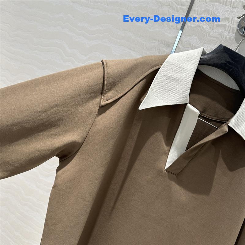 Pra*a sports lapel sweatshirt replica d&g clothing