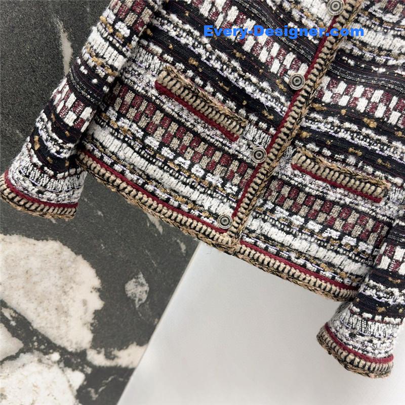Ch**el colorful tweed coat replica clothing sites