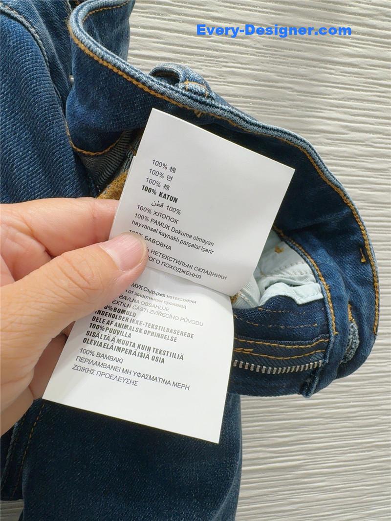 Pra*a blue high-rise wide leg jeans