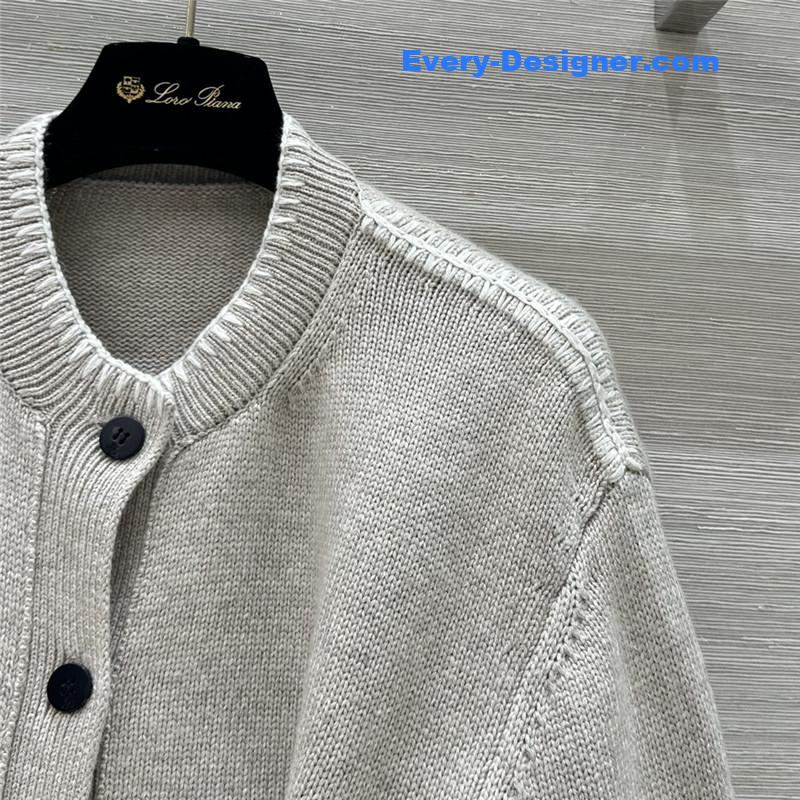 L0r0 P1ana cashmere embroidery cardigan jacket replicas clothes