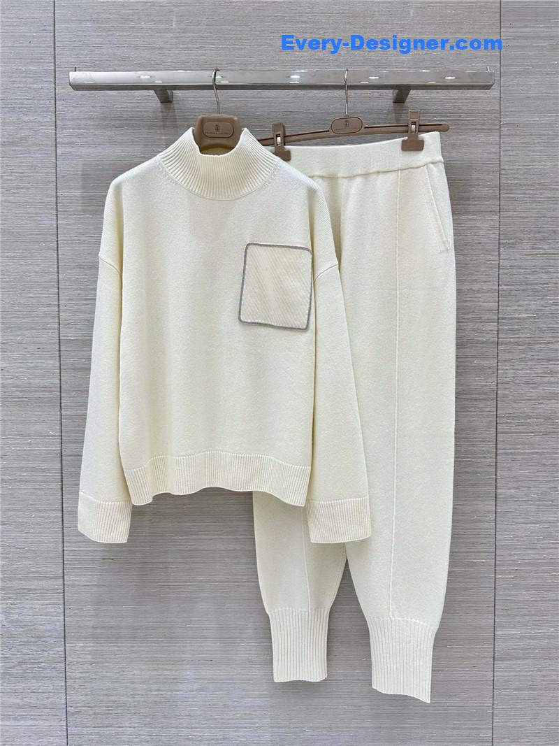 BC sequined cashmere top + pants set replicas clothes