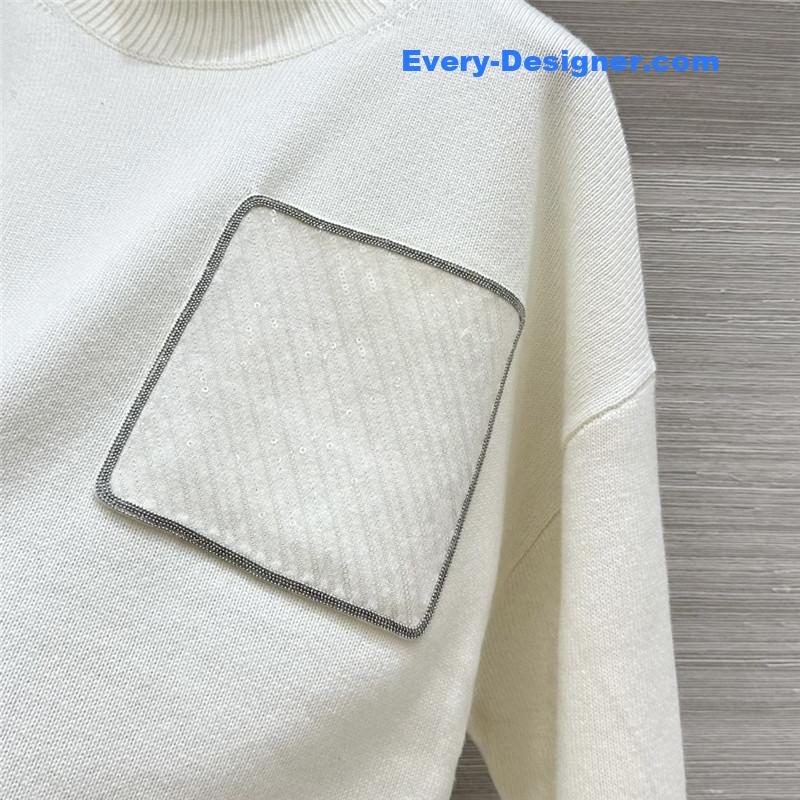 BC sequined cashmere top + pants set replicas clothes