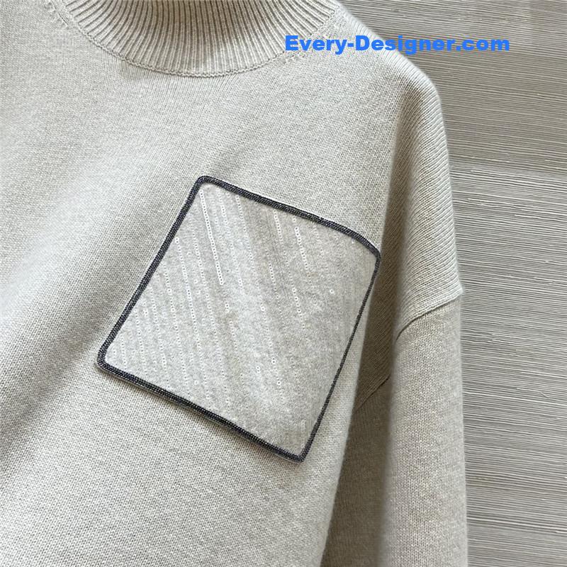 BC sequined cashmere top + pants set replicas clothes