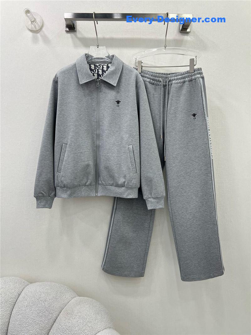 D10r hooded zipper jacket + wide-leg trousers set replica clothes