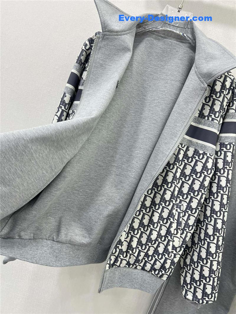 D10r hooded zipper jacket + wide-leg trousers set replica clothes