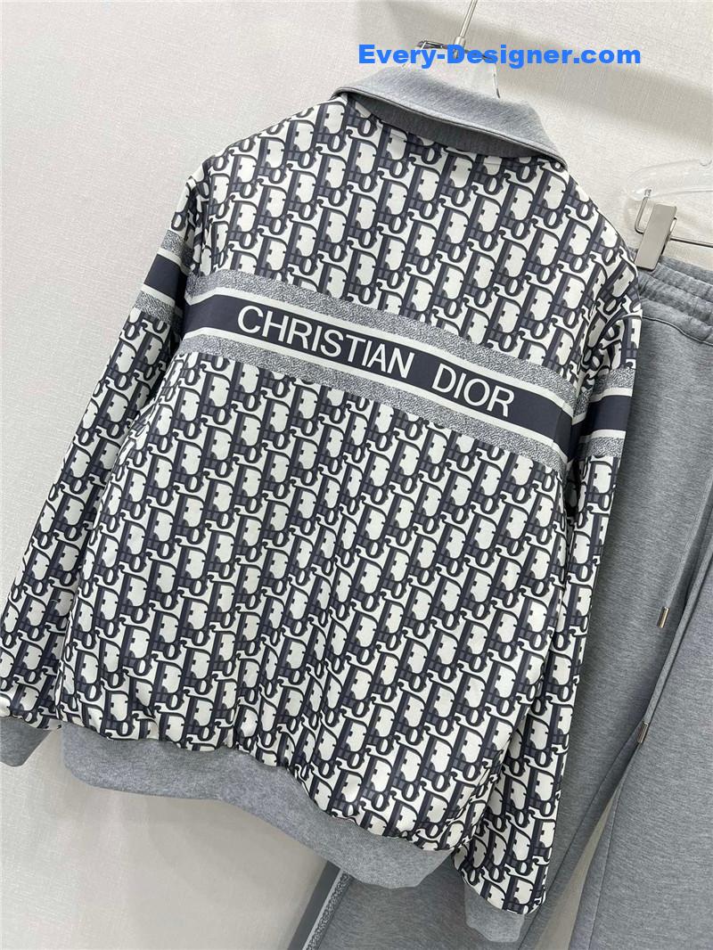 D10r hooded zipper jacket + wide-leg trousers set replica clothes