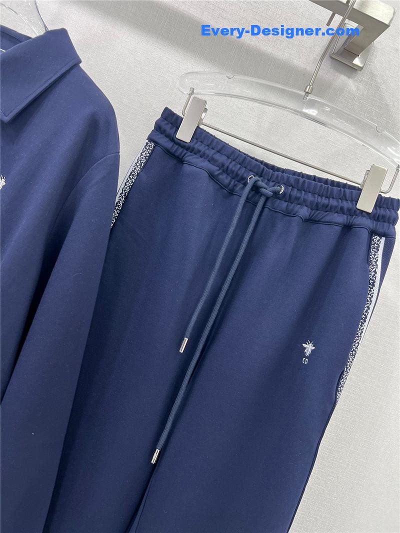 D10r hooded zipper jacket + wide-leg trousers set replica clothes