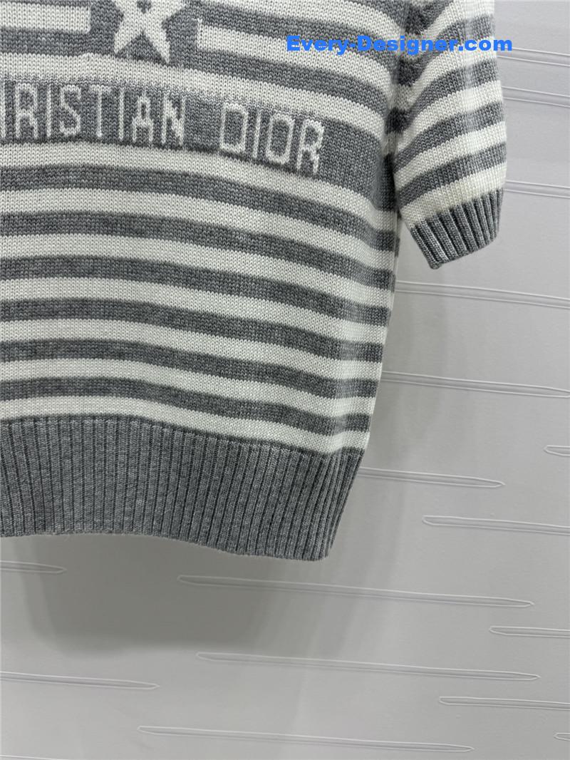 D10r letter logo knitted short sleeve replica clothing sites