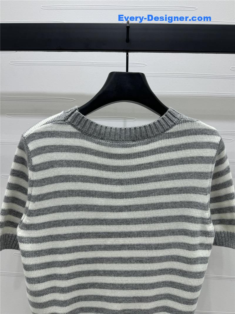 D10r letter logo knitted short sleeve replica clothing sites