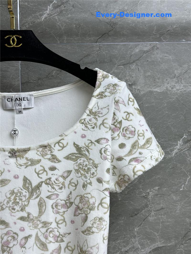 Ch**el velvet logo top replica clothing sites