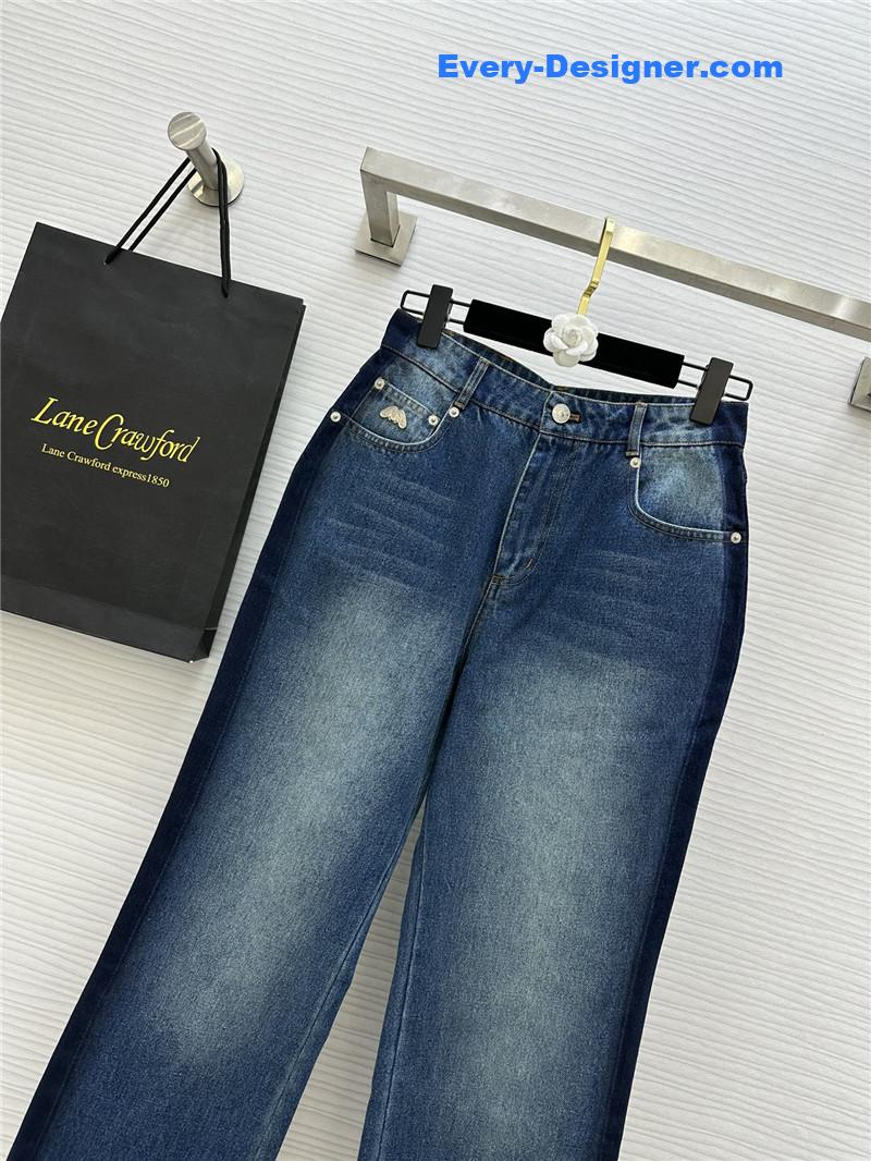 a1exa*der Mcqv*en cuff straight jeans replica clothes