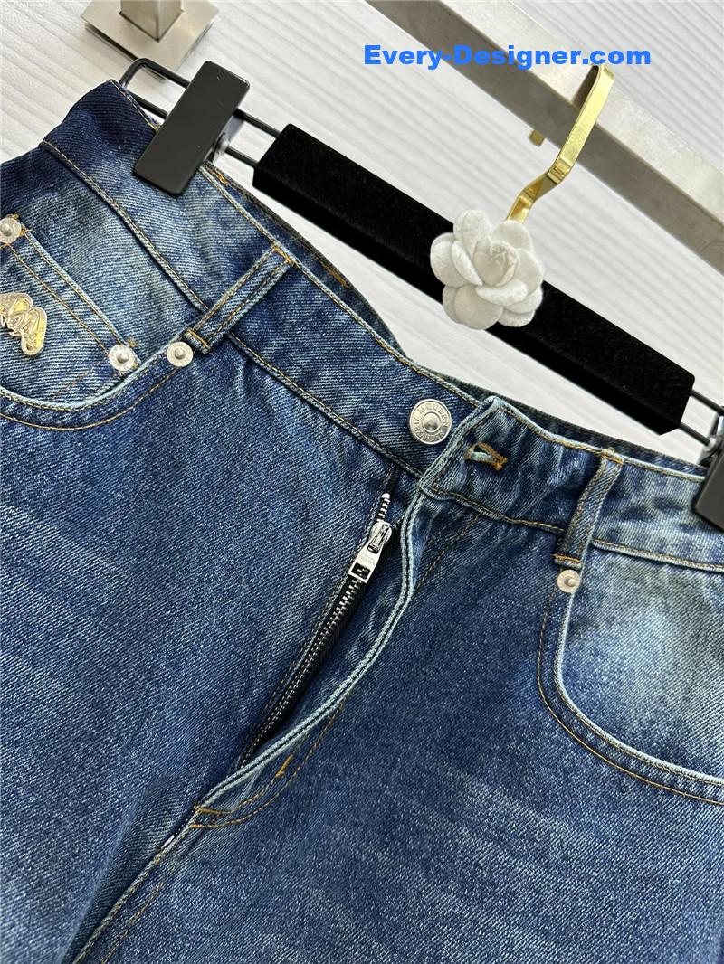 a1exa*der Mcqv*en cuff straight jeans replica clothes