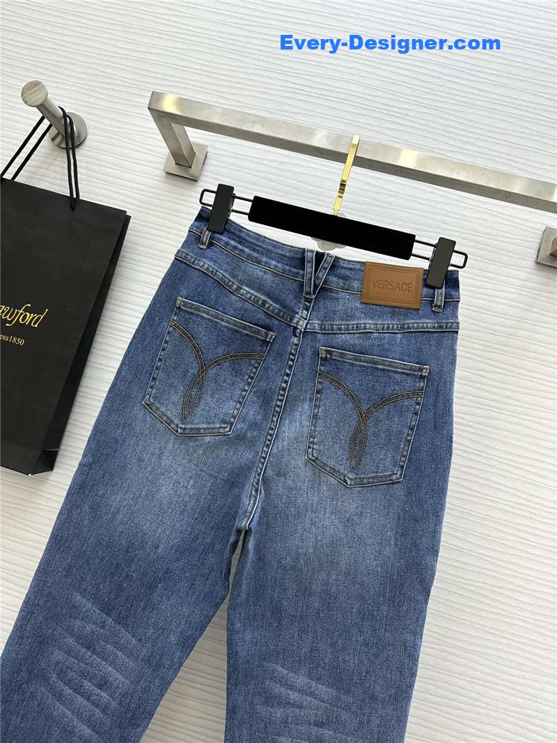 Versace hardware decoration jeans replica d&g clothing