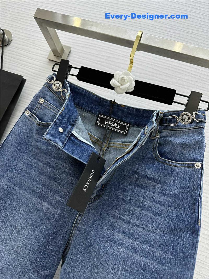 Versace hardware decoration jeans replica d&g clothing