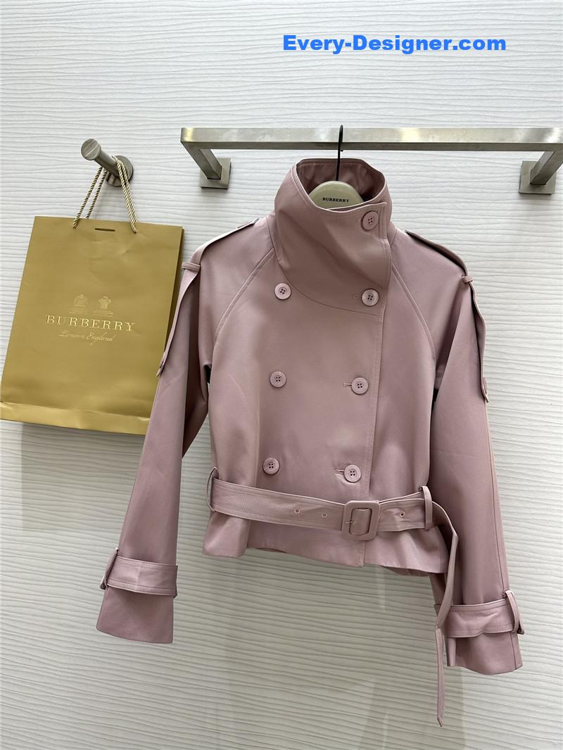 Bv*b*rry stand collar short trench coat replicas clothes