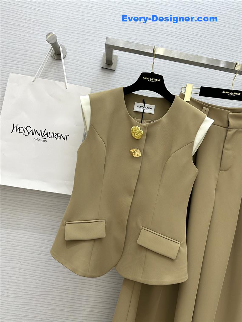 Y51 metal button vest + wide-leg pants set replica clothing sites