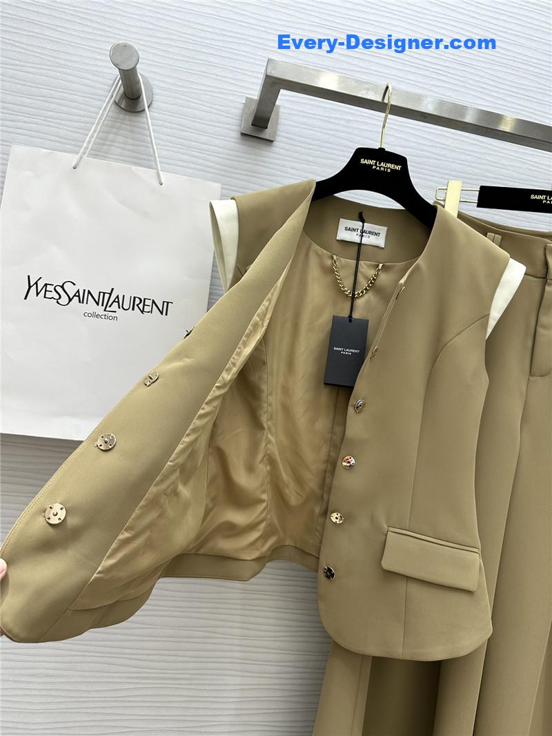 Y51 metal button vest + wide-leg pants set replica clothing sites