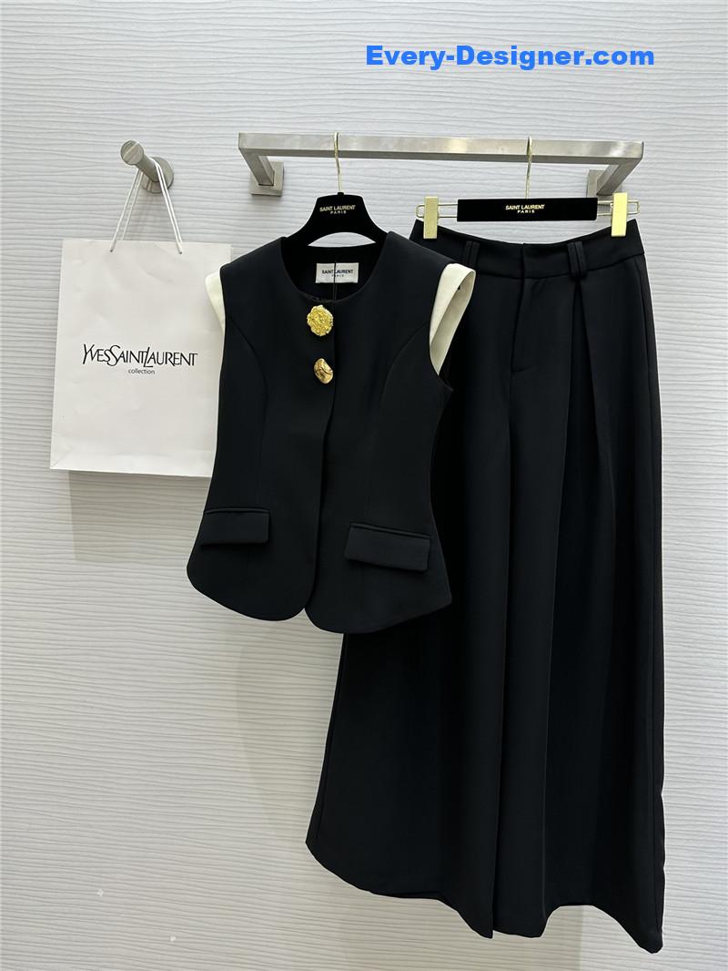 Y51 metal button vest + wide-leg pants set replica clothing sites