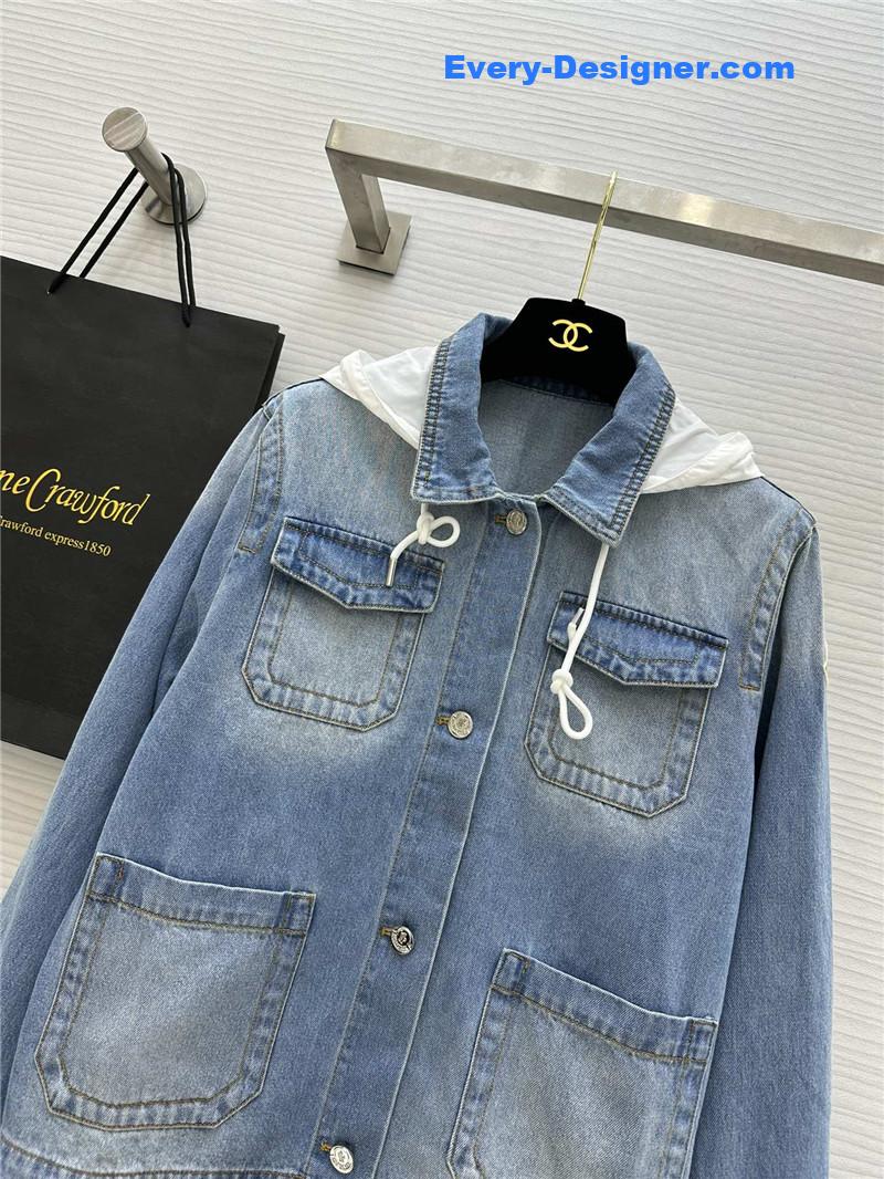 Moncler vintage washed denim jacket replica d&g clothing
