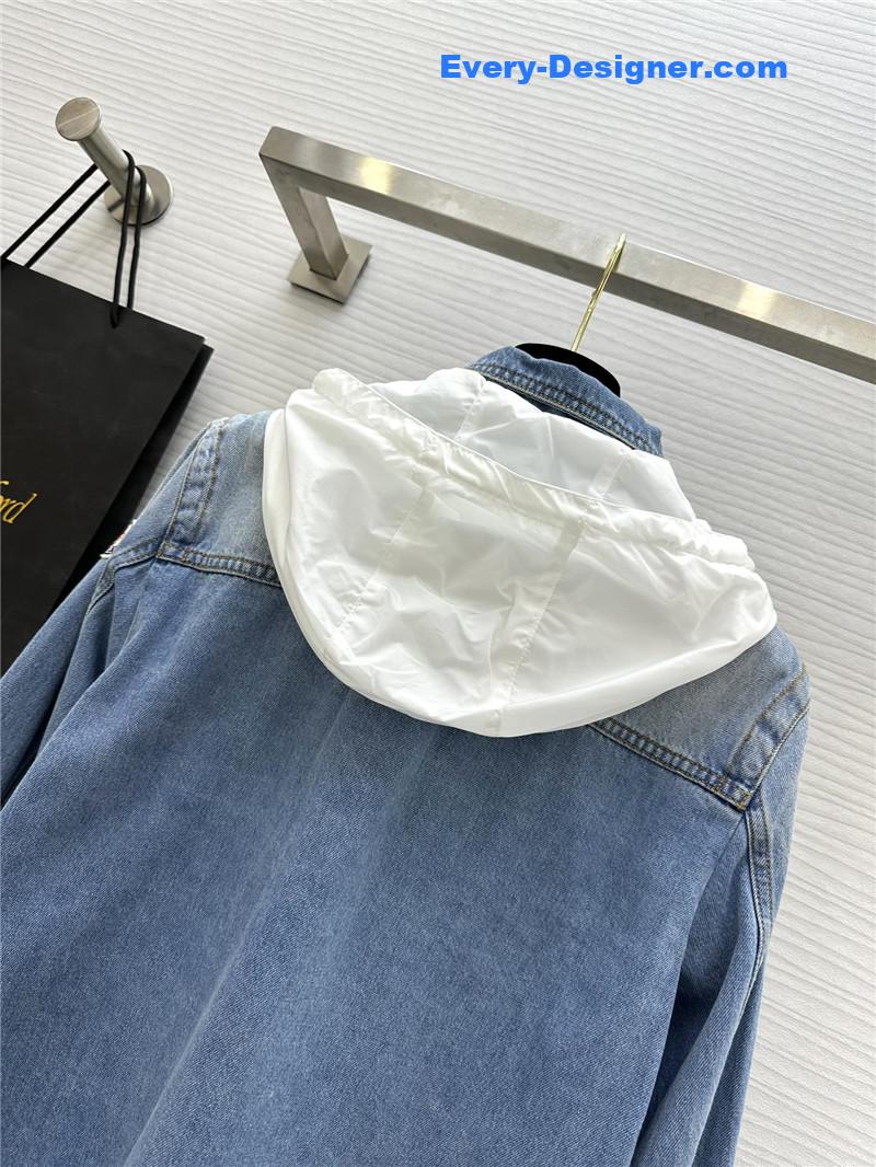 Moncler vintage washed denim jacket replica d&g clothing