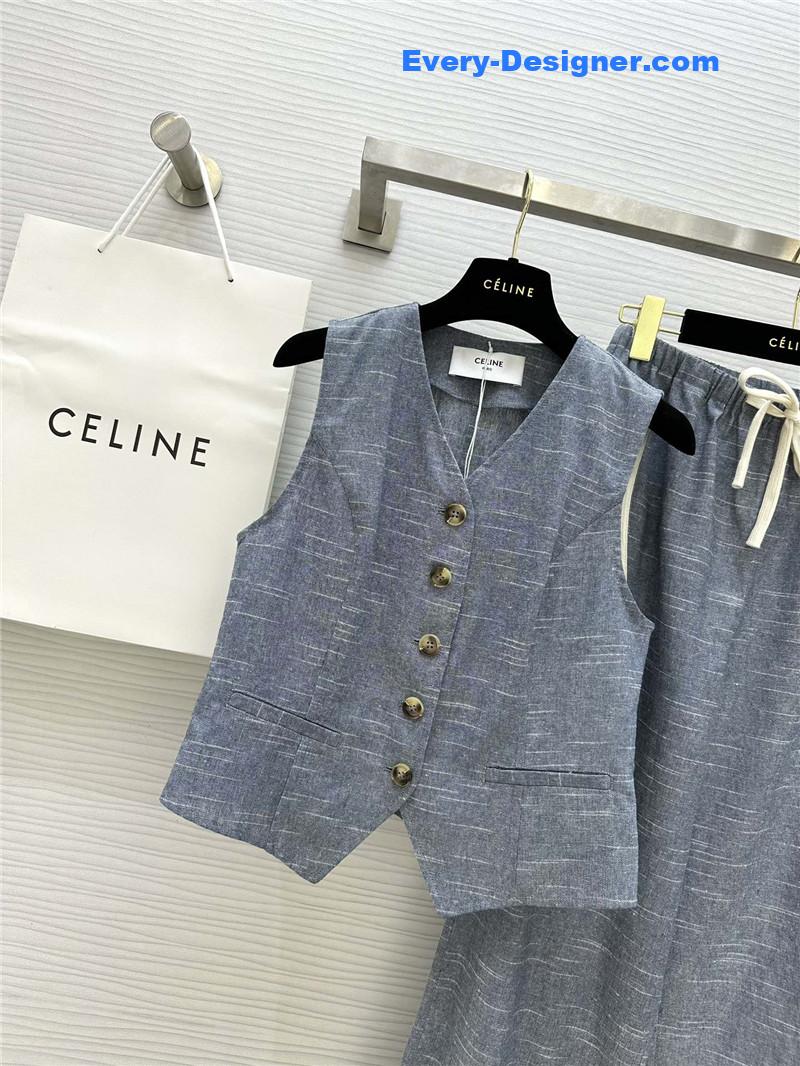 Ce1i*e linen vest suit cheap replica designer clothes