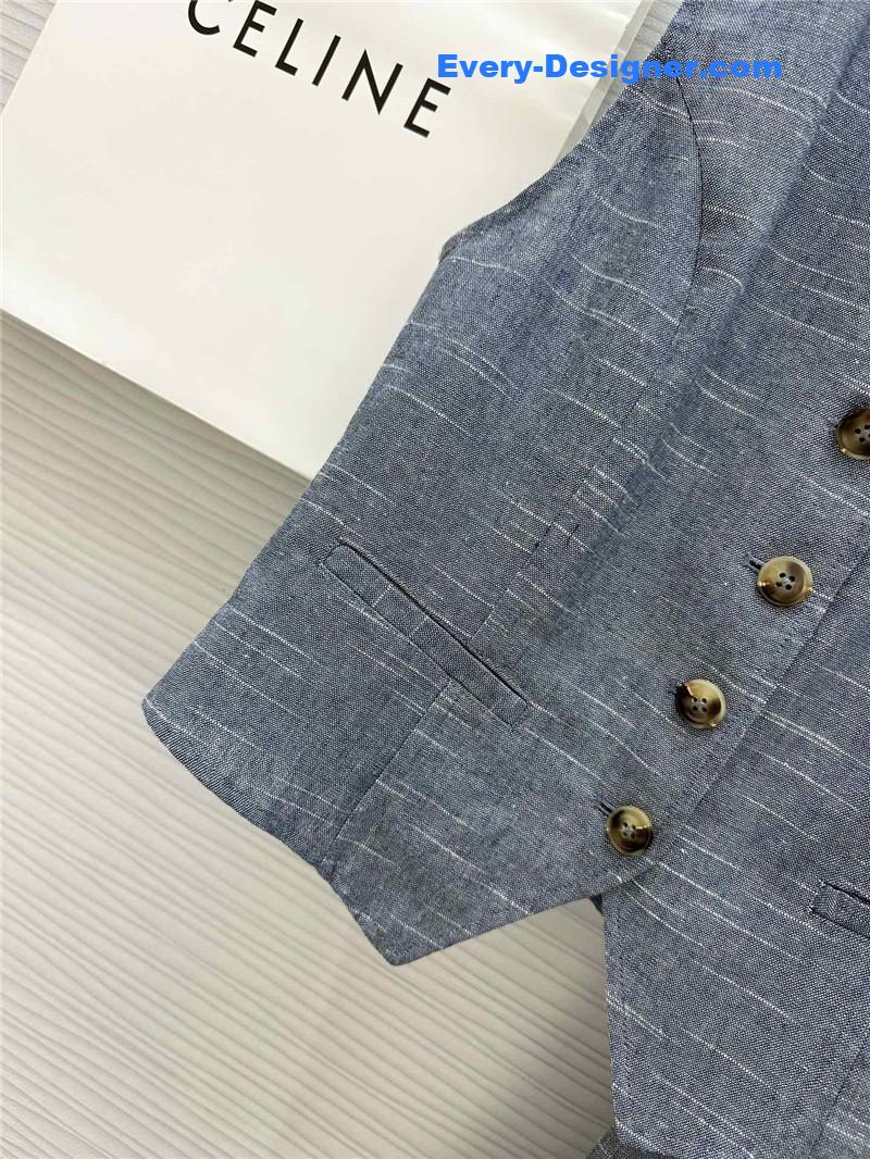 Ce1i*e linen vest suit cheap replica designer clothes