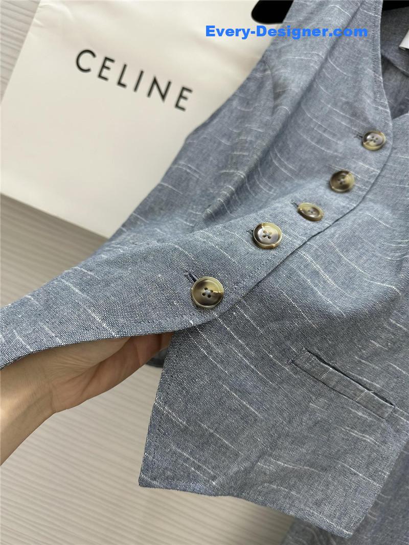 Ce1i*e linen vest suit cheap replica designer clothes